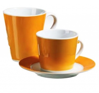 Šálek s podšálkem New Orange