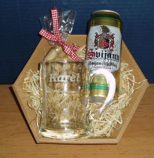 Dárek pro přítele - korbel + pivo