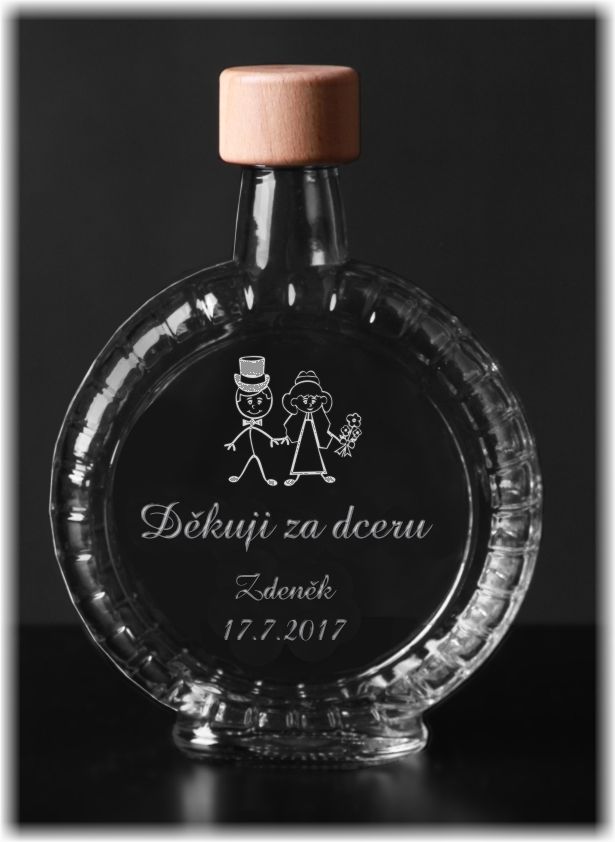 Poděkování rodičům 1 lahev s pískováním