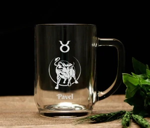 Půllitr se znamením BÝK a jménem na přání