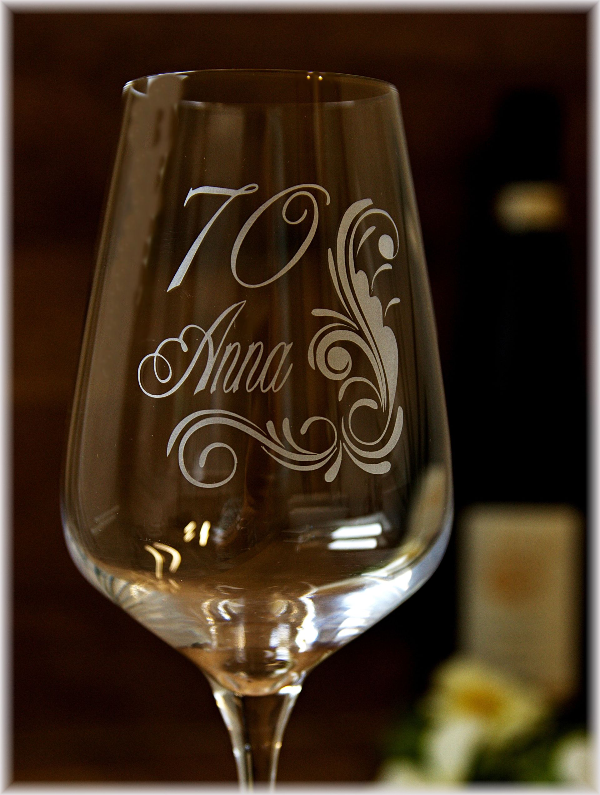 Číše na víno k narozeninám JUBILEUM 550 ml
