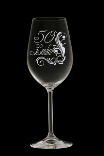 Číše na víno k narozeninám JUBILEUM 550 ml