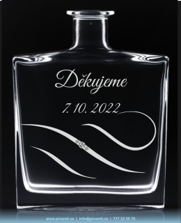 Lahev "Děkujeme" s kameny SWAROVSKI®ELEMENTS