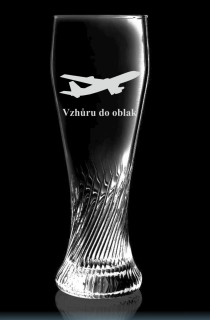 Sklenice Letadlo "Vzhůru do oblak"